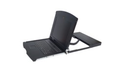 17" 1U single rail LCD w/4 port DB-15 KVM Switch - AL-V704L