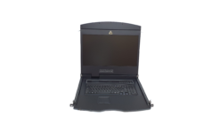 19" 1U single rail LCD w/8 port DB-15 KVM Switch - AL-V908L