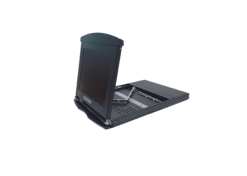 19" 1U Dual rail LCD w/16 port Cat-5 KVM Switch - AL-DU916L