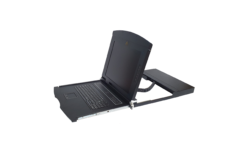 1U rack mount 17" LED KVM switch 4 ports HDB-15 with touch pad+Mouse - AL-V704P